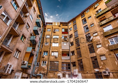 Ghetto Building Urban Life Background  Royalty-Free Stock Photo #1704260647