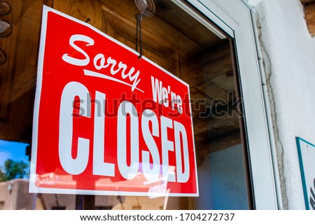 Shop in Old Town, Albuquerque closed indefinitely due to the COVID-19 pandemic Royalty-Free Stock Photo #1704272737