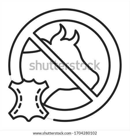 Cruelty free black line icon. Label for products or activities that do not harm or kill animals. Pictogram for web page, mobile app, promo. UI UX GUI design element. Editable stroke.