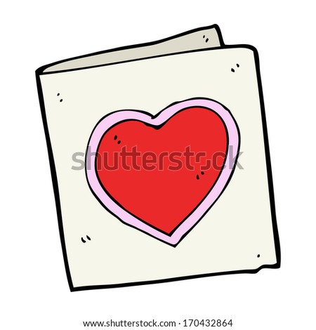 cartoon love heart card