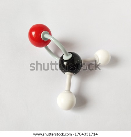 Formaldehyde molecular structure isolated on white background. CH2O. Royalty-Free Stock Photo #1704331714