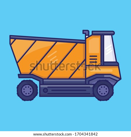 Dump truck clipart - truck vector clipart - truck illustration 