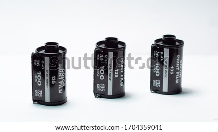 3 analog photography negative film rolls 35mm