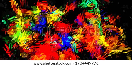 Abstract background. Psychedelic  texture of brush strokes of colored paint of blurred lines and spots of different shapes and sizes