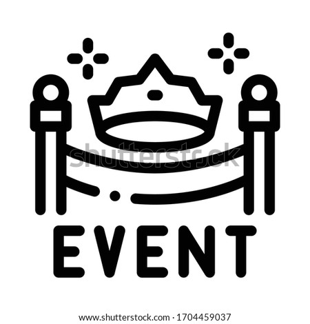 solemn presentation event icon vector. solemn presentation event sign. isolated contour symbol illustration