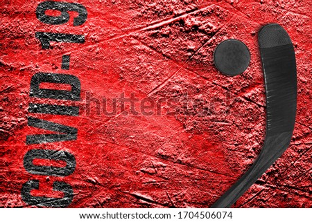 Fragment of a conceptual sports background and accessories, hockey season