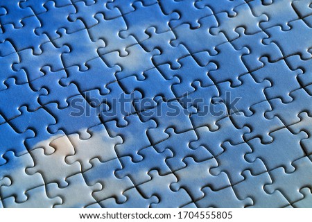 blue puzzle background, wallpaper, texture.