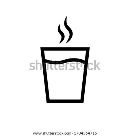 Coffee Cup icon, logo isolated on white background