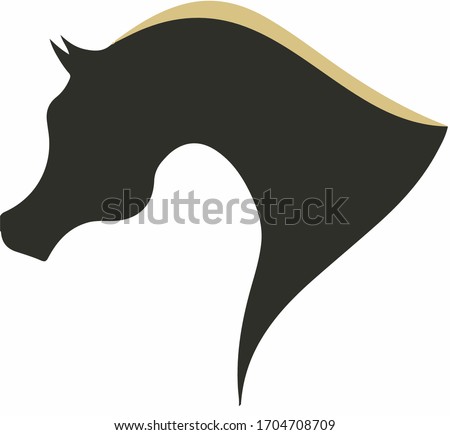 arabian horse head icon, logo