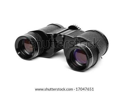 Binocular on white background