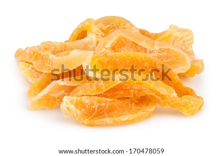 cantaloupe candied heap isolated on white Royalty-Free Stock Photo #170478059