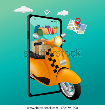 Online shopping from your phone with delivery by motorbike