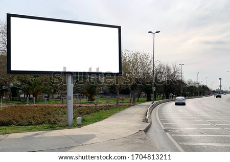 Large blank frame local place  billboards mockup for outdoor advertising in istanbul Turkey