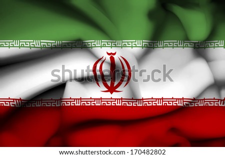 Iran waving flag