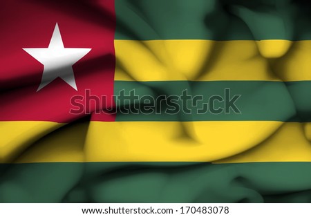 Togo waving flag