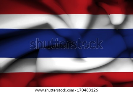 Thailand waving flag