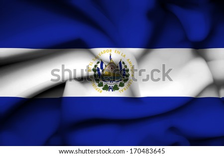 El Salvador waving flag