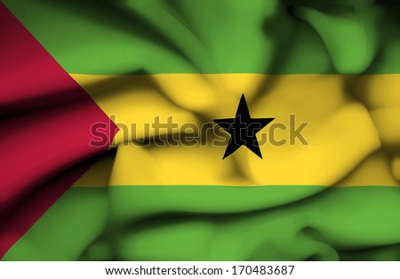 Sao Tome and Principe waving flag