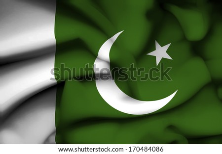 Pakistan waving flag