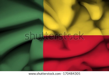 Benin waving flag
