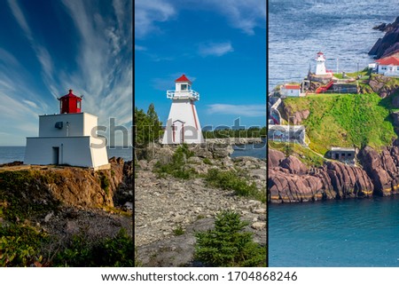 Lighthouses from all coastal parts of Canada - West, Central and East
