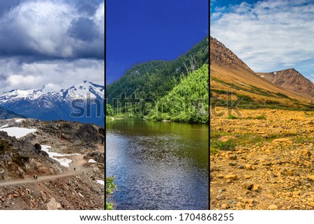 Mountains - tall and small from different parts of Canada - West, Central and East