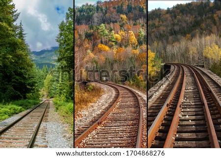 Train tracks from various parts of Canada - West, Central and East