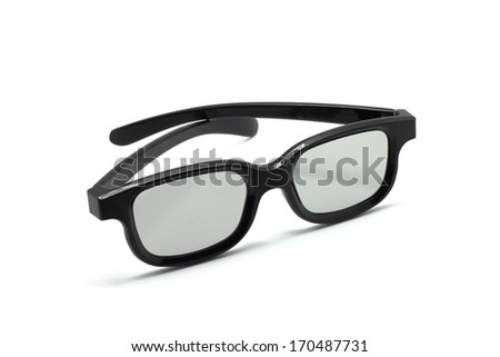 3D glasses isolated on white background