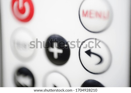 Macro photography of a remote control device