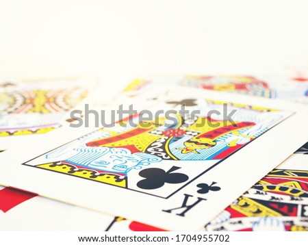 Playing card background with light