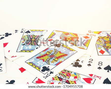 Playing card background with light