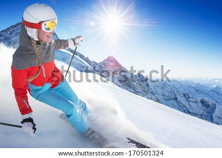 Girl On the Ski