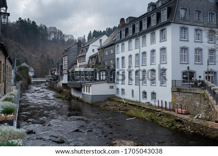 Downtown of Monschau, Eifel, Germany