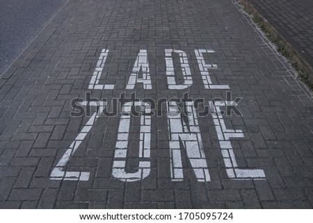 loading zone marked on a street                     