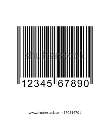 Image of a barcode isolated on a white background.