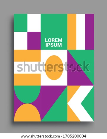 Modern geometric abstract background covers. colorful pattern geometric shapes composition, vector  