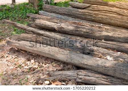 Old wood lying on the stack.