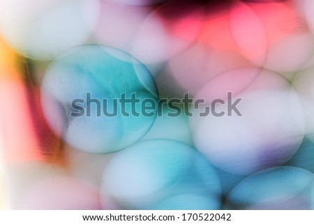 Abstract underwater games with bubbles, jelly balls and light 