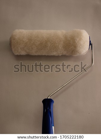 new paint roller made of wool on a light background  - POA, SAO PAULO, BRAZIL.