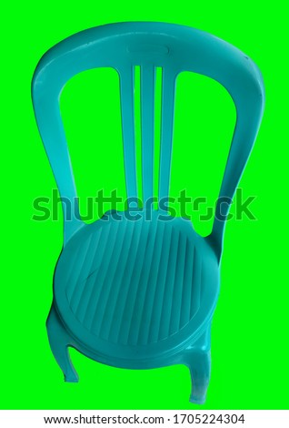 
minimalist green screen plastic chairs