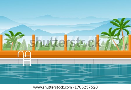 Water Outdoor Swimming Pool Hotel Nature Relax View Illustration