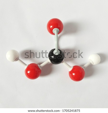 Carbonic acid molecular isolated on white background. H2CO3.