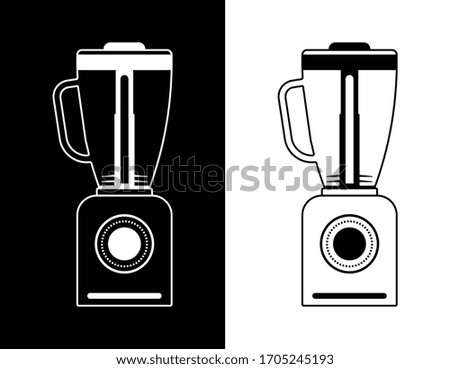blender icon in a linear style on a black and white background. Isolated vector