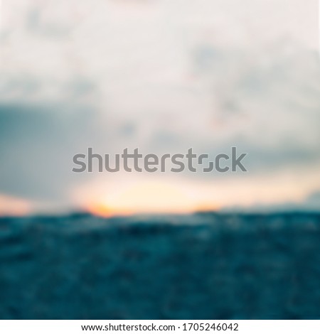 Blue ocean blurred background image