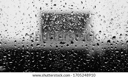 B/W Rain background water abstract surface.