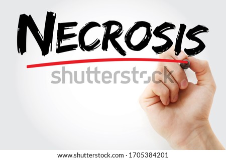 Necrosis text with marker, concept background Royalty-Free Stock Photo #1705384201