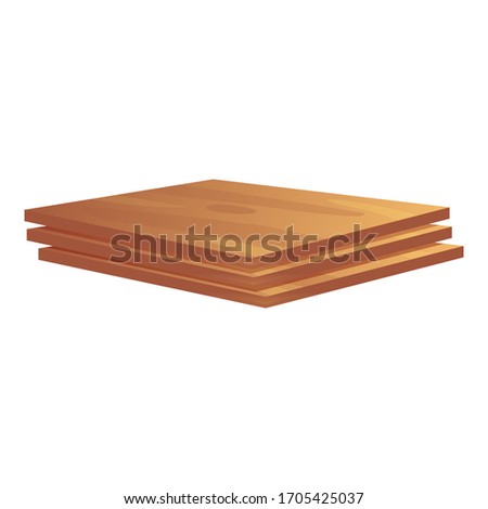 Wood panel icon. Cartoon of wood panel vector icon for web design isolated on white background