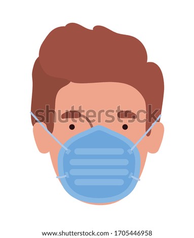 Man doctor with uniform mask design of Medical care health emergency aid exam clinic and patient theme Vector illustration