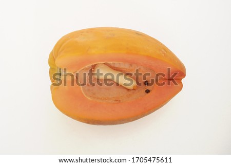 the papaya fruit with your child inside without seeds