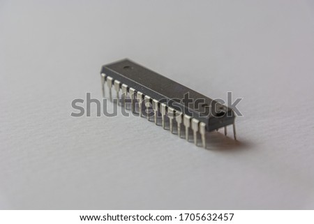 macro shot of a microcontroller Royalty-Free Stock Photo #1705632457
